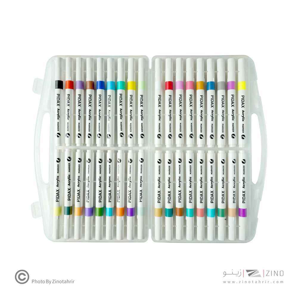 ماژیک36 رنگ اکریلیک جعبه طلقی پیداکس کد P636