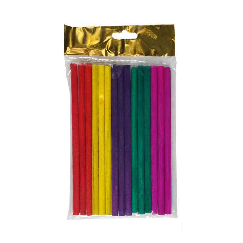 چوب بستنی گرد رنگی صبا - بسته 10 تایی