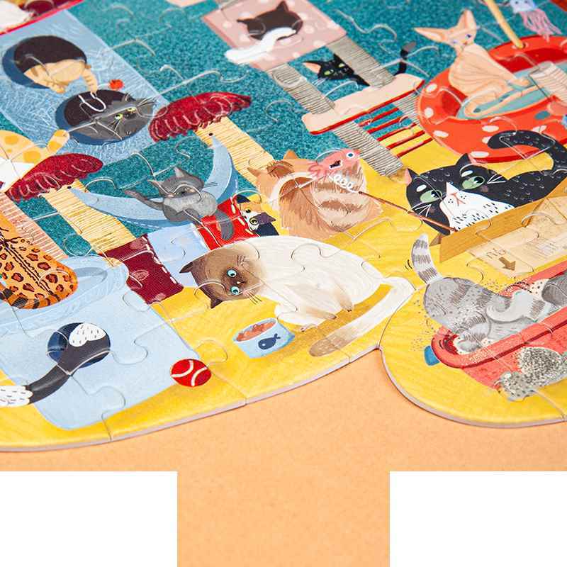 پازل کیدفنز کد2407 | پاتوق گربه ها 150 تکه | Kid Fans Cats Lounge | کد KS2407