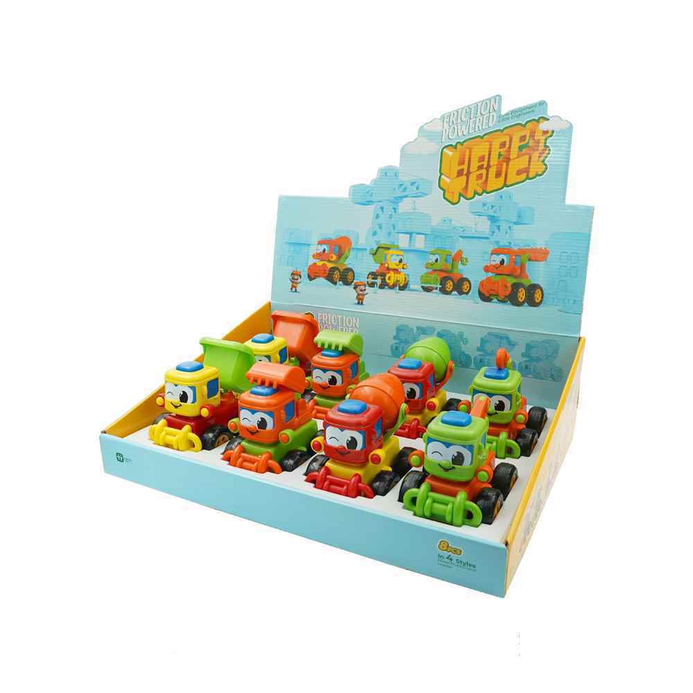 happy truck 8 pec in box تیریتی تویز کد93006ماشین راه سازی کششی