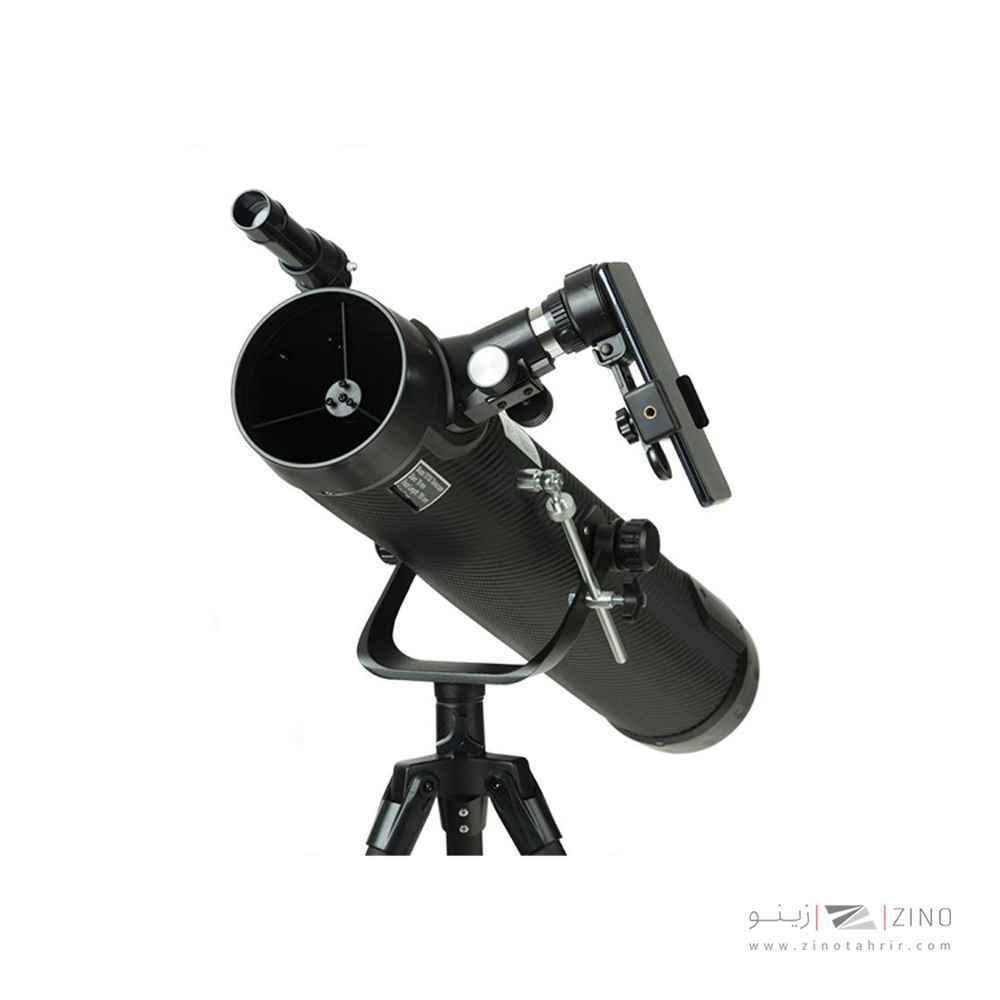 تلسکوپ نیمه حرفه ای  زیتازی مشکی F70076 PRO | بزرگنمایی 525 برابر + هلدر موبایل عکاسی نجومی