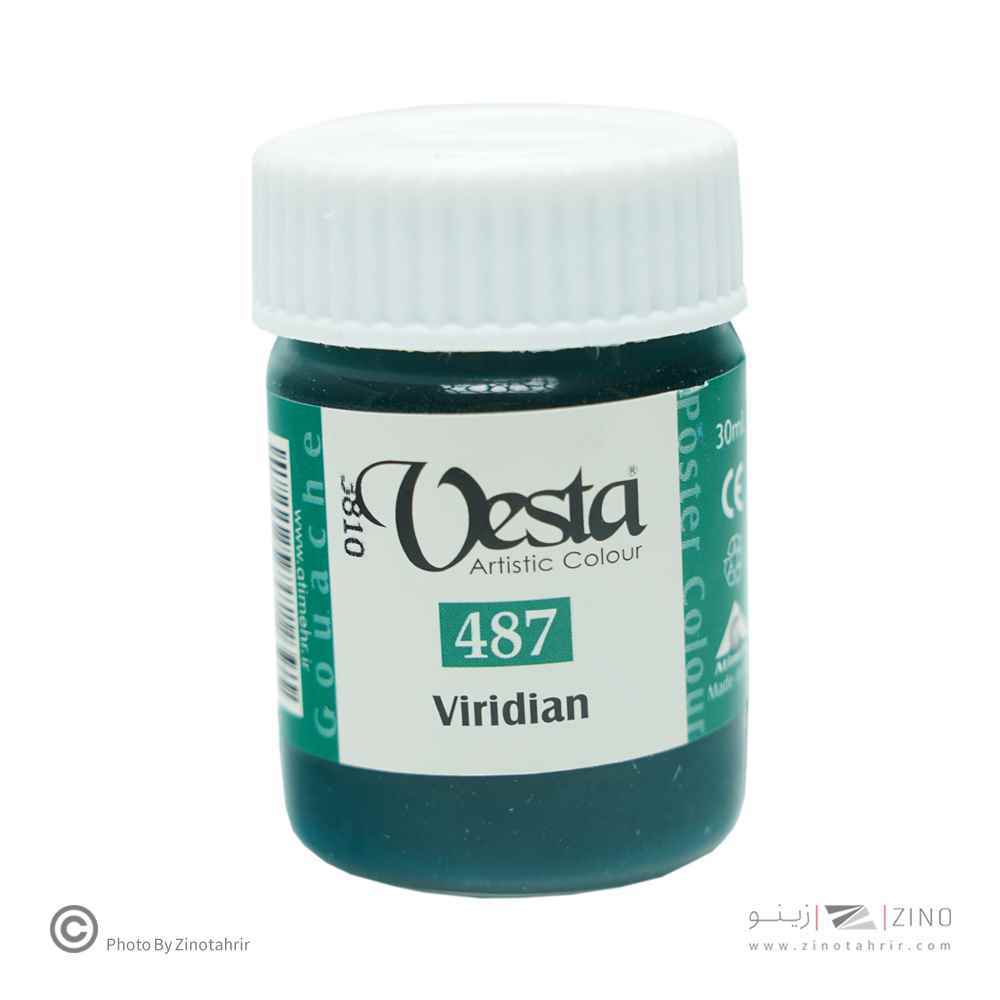 گواش وستا (Vesta) کد487 Viridian | سبز زمردی – بسته 6 تایی