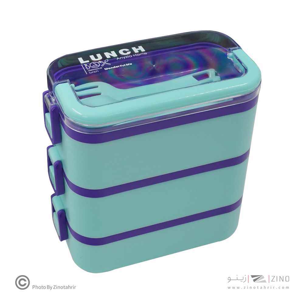 ظرف غذا سه طبقه مستطیل آنکسیا کد104