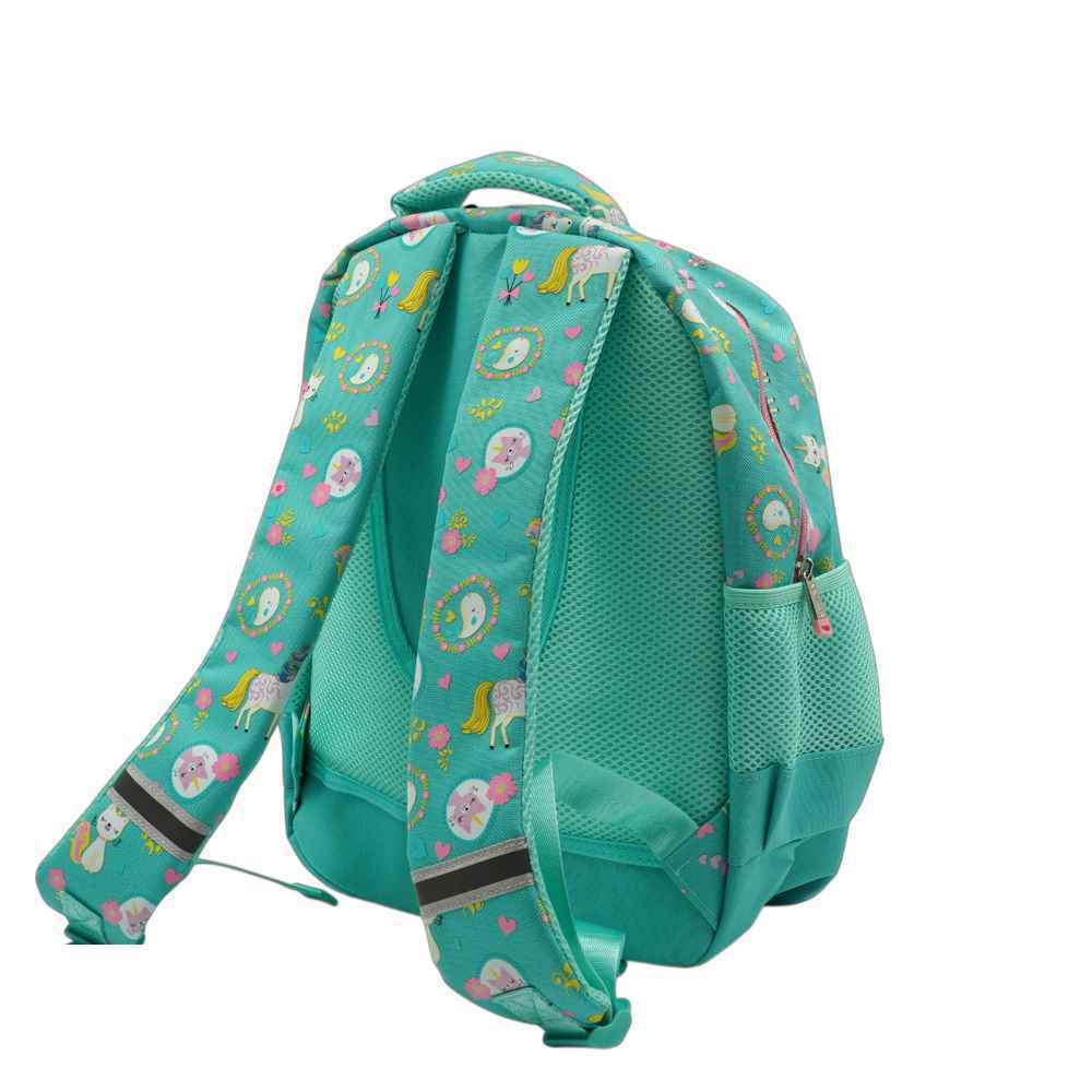 کوله پشتی سام پک سایز کوچک طرح اسب تک شاخ کد MO097-14 | کیف مهدکودک دخترانه با جیب شفاف