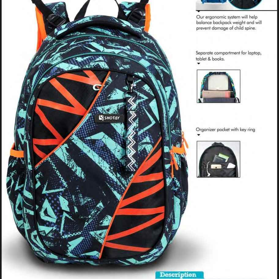 کوله پشتی طرحDERBY با پشتی طبی تنظیم شونده شوتای کدG20-88