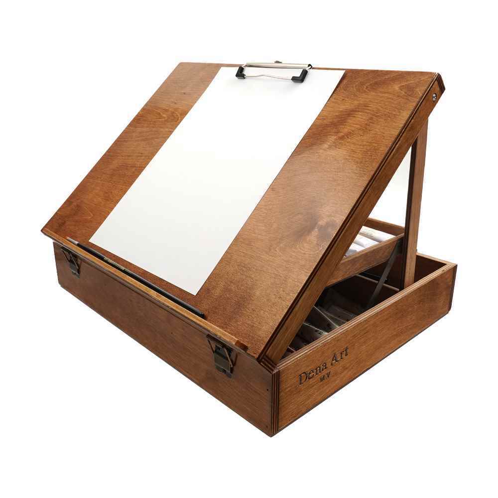 جعبه رنگ با شیب طراحی گیره دار(کاور قهوه ای روشن) کارنو