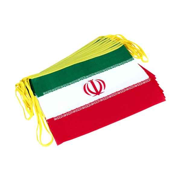 پرچم ایران مستطیلی 3040 پارچه ای 10 عددی ریسه ای متفرقه 20 ریسه ای